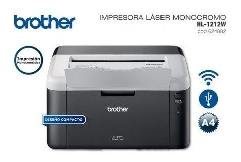 IMPRESORA BROTHER LASER MONOCROMATICA HL-1212 WIFI/USB