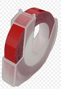 CINTA DYMO 3D PLASTICA X 2 ROJO ( DESC. )