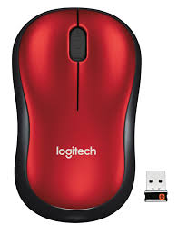 MOUSE LOGITECH INALAMBRICO M185 ROJO