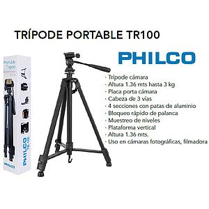 TRIPODE CAMARA PHILCO  PESO SOPORTADO 3.5GR TR-100 1.6M