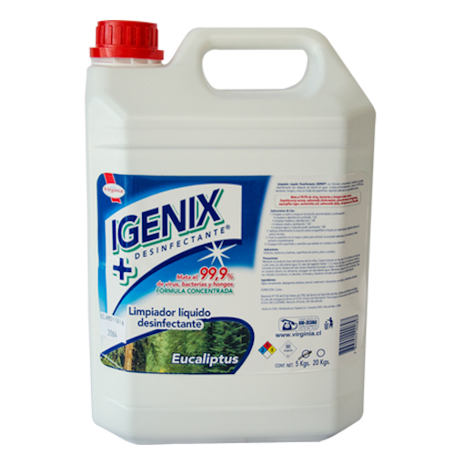 LIMPIADOR DESINFECTANTE IGENIX VIRGINIA  5 Lts EUCALIPTO ( CA )