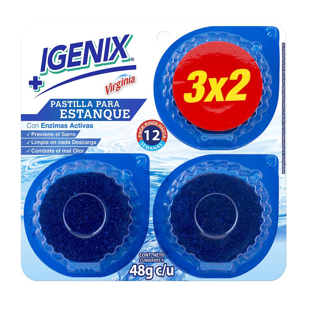 PASTILLA ESTANQUE IGENIX VIRGINIA AZUL 3 UND. 48 Grs.