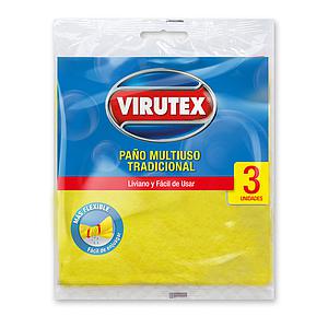 PAÑO MULTIUSO VIRUTEX TRADICIONAL X 3 UNIDADES ( CA )