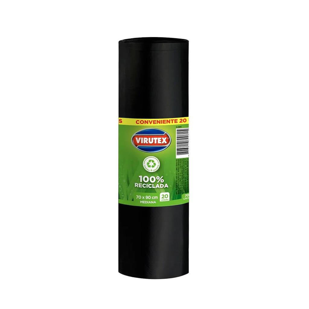 BOLSA BASURA VIRUTEX 70 x 90  CLASICA ROLLO (10 unid.) ( CA ) ( LIC.W )