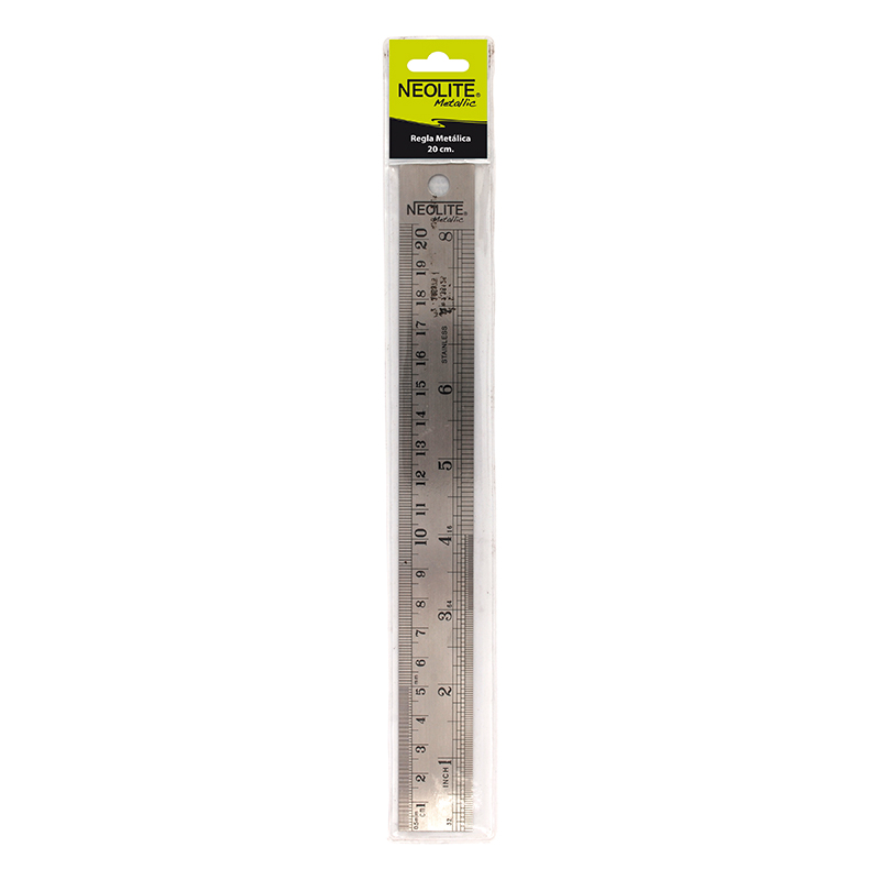 REGLA DE ACERO NEOLITE 20 CM.