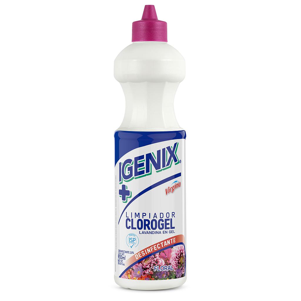 LIMPIADOR IGENIX VIRGINIA CLOROGEL FLORAL 900 ml (Caja x 10u.)