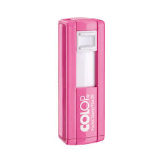 TIMBRE POCKET COLOP SP20 38 X 14mm ROSADO ALM NEGRA