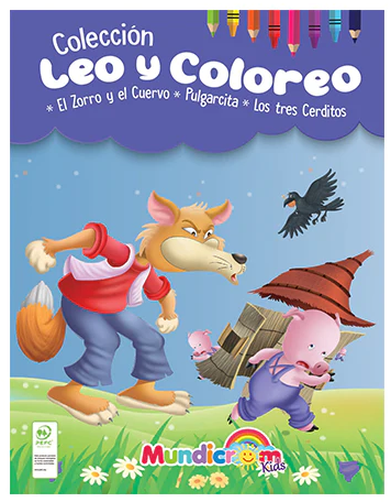 LIBRO LEO Y COLOREO EL ZORRO Y EL CUERVO MUNDICROM