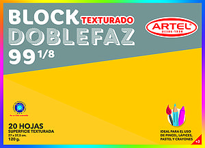 BLOCK DE DIBUJO ARTEL MEDIUM 99 1/8 DOBLE FAZ 27X37,5CM 120Gr