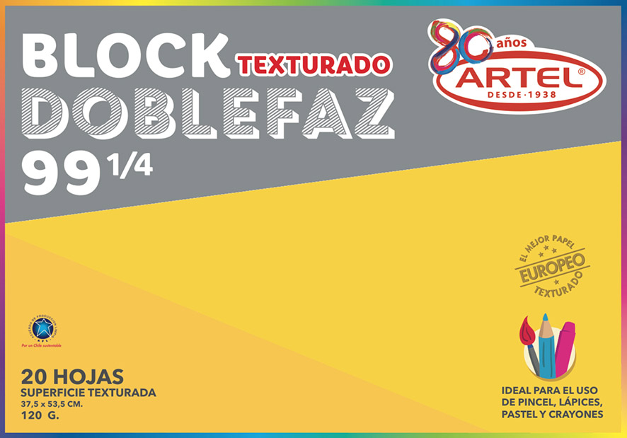 BLOCK DE DIBUJO ARTEL MEDIUM 99 1/4  DOBLE FAZ 37,5X53,5CM 120Gr ( CM )