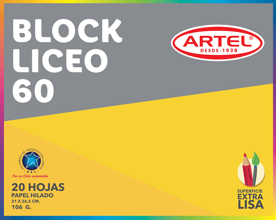 BLOCK DE DIBUJO ARTEL LICEO N·60 21X26.5CM 106 Gr ( CM )