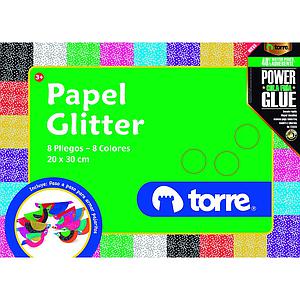 ESTUCHE TORRE PAPEL GLITTER IMAGIA