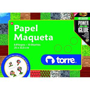 ESTUCHE TORRE PAPEL MAQUETA IMAGIA 6 PLIEGOS