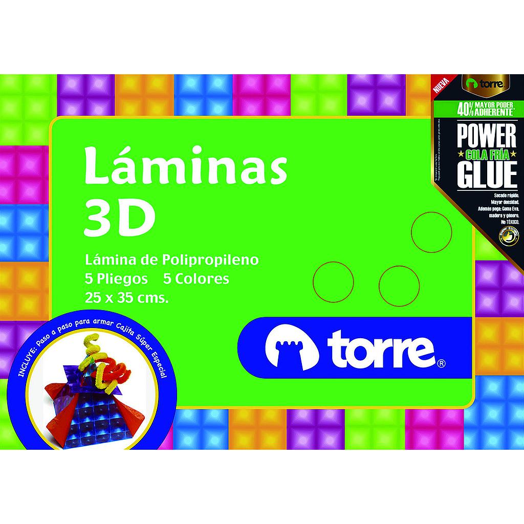 ESTUCHE TORRE LAMINAS 3D IMAGIA 5 LAMINAS