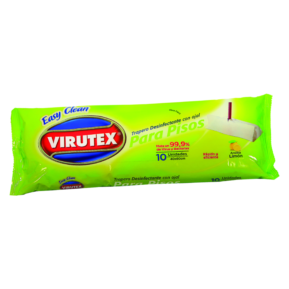 TRAPERO HUMEDO VIRUTEX DESINFECTANTE 10 UND. CREATIVA