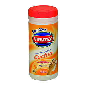 TOALLITAS DESENGRASANTES PARA COCINA VIRUTEX 35 UND. NARANJA