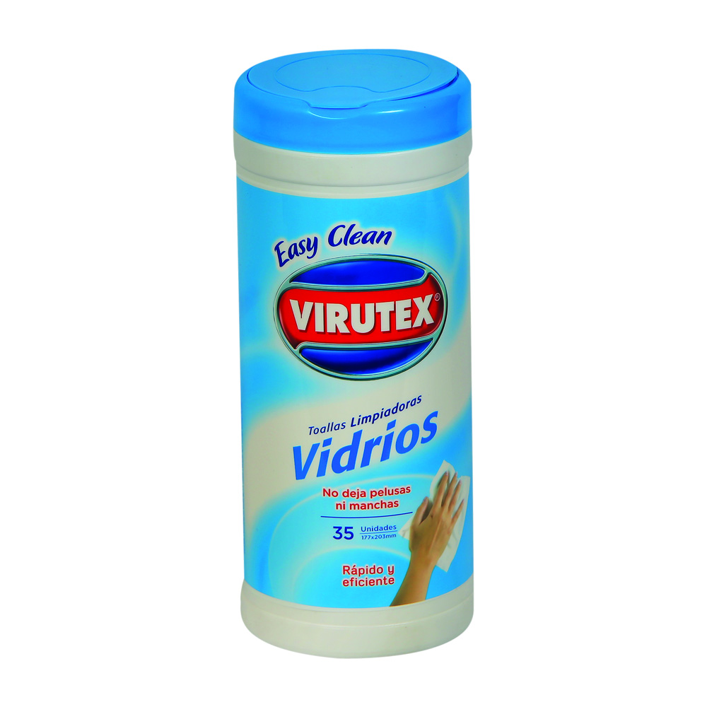 TOALLITAS LIMPIA VIDRIOS VIRUTEX 35 UND. 