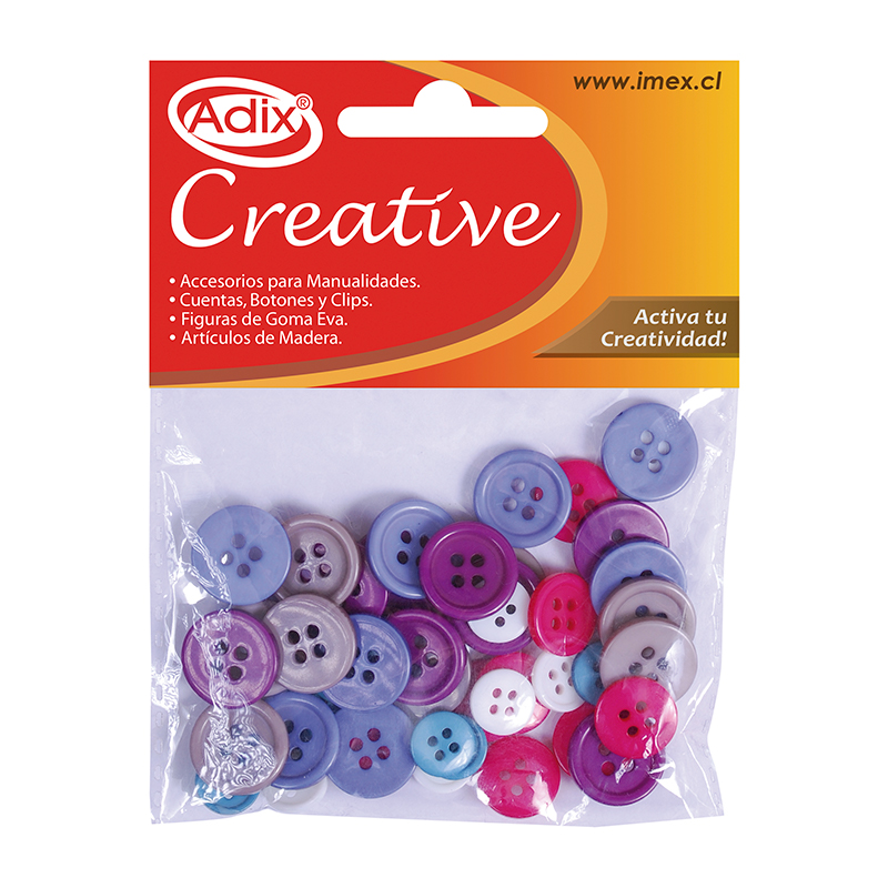 BOTONES ADIX DE PLASTICOS SURTIDOS 48 Und.