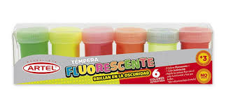 ESTUCHE TEMPERA ARTEL FLUORESCENTE 6 COLORES