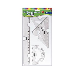 SET DE GEOMETRIA TORRE PLASTICO 4 PIEZAS