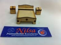 MUEBLE PARA MAQUETA DORMITORIO GRANDE LASER