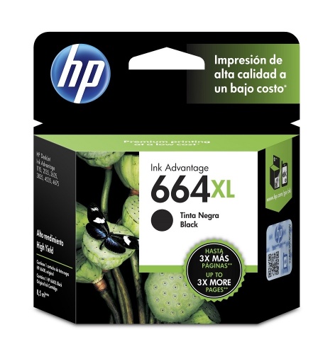 CARTRIDGE HP 664XL F6V31AL  NEGRO