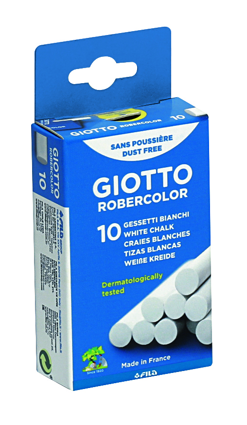 TIZA GIOTTO ROBERCOLOR 10 UNID. BLANCA ( CM )