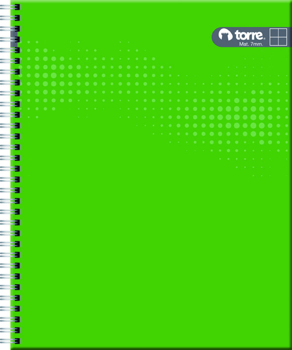 CUADERNO TORRE UNIV. 7mm 100 hjs CLASICO LISO T/D ( CM )