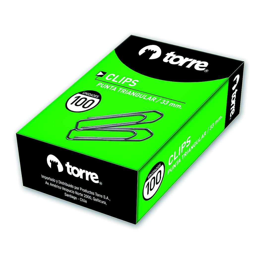 CLIP TORRE 1 PUNTA TRIANGULAR 33 mm  X  100 UNID APROX. ( CH )