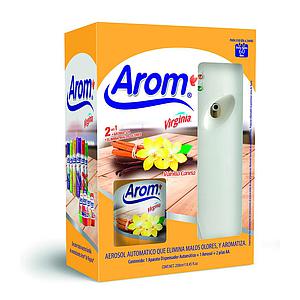 DISPENSADOR + AEROSOL AUTOMATICO VIRGINIA AROM VAINILLA CANELA ( LIC.W )