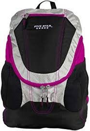 MOCHILA FIVESTAR BOCA GRANDE 16" NEGRO/GRIS/FUCSIA/AZUL