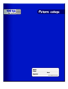 CUADERNO TORRE COLLEGE LISO CALIGRAFIA VERTICAL 100 Hjs 