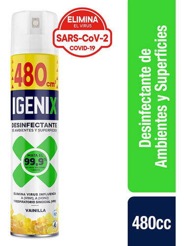 DESINFECTANTE IGENIX VIRGINIA JIRAFA VAINILLA 480 cc. 