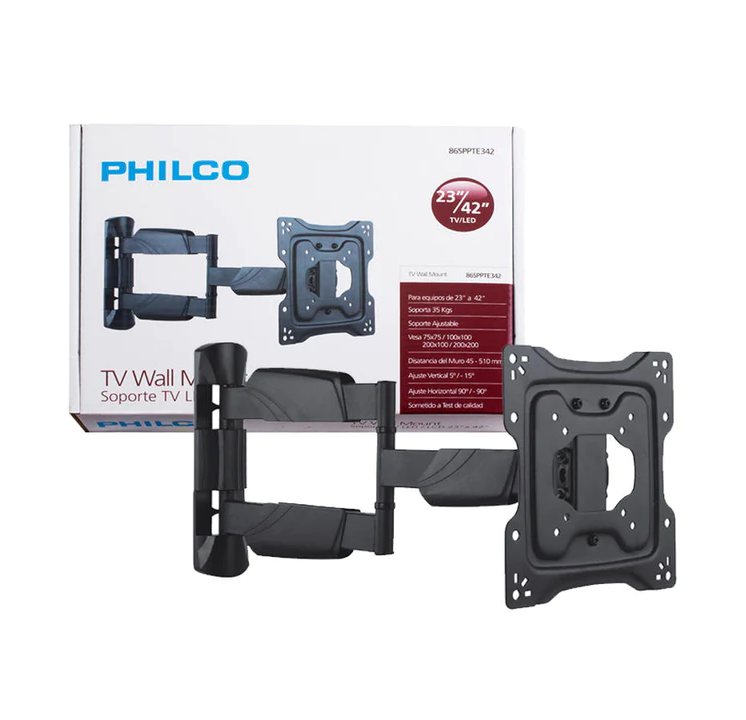 SOPORTE PARA LCD/LED PHILCO 86SPPTE342 23"/42" 3 ARTICULACIONES 35KGS