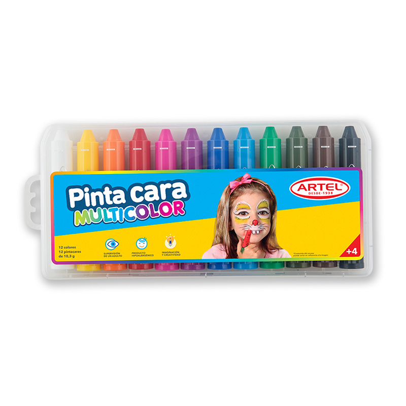 LAPIZ PINTA CARA ARTEL 12 COLORES 