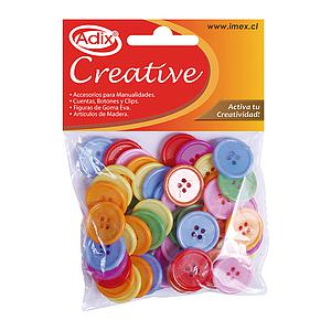 BOTONES ADIX DE PLASTICO 55UND  SURTIDO
