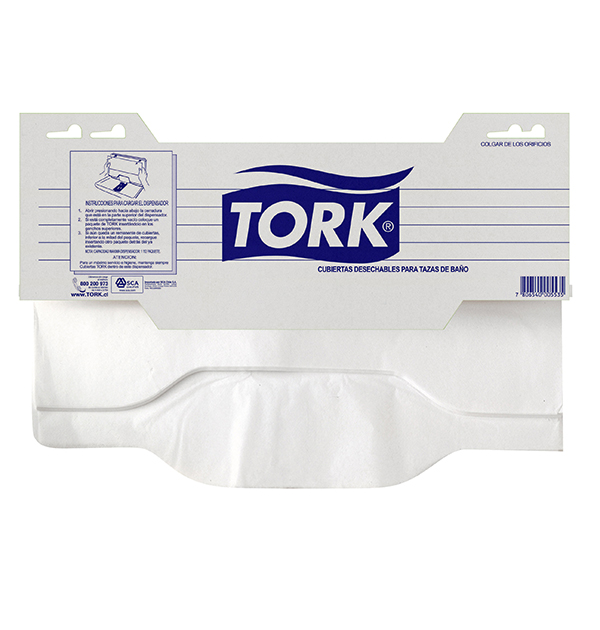 SET CUBIERTAS DESECHABLES TORK PARA TAZA DE BAÑO 125 UNID.