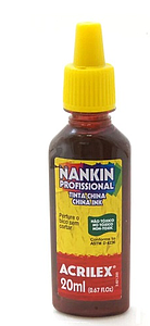 TINTA CHINA NANKIN ACRILEX MARRON 20 ml