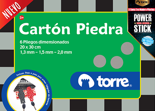 ESTUCHE TORRE CARTON PIEDRA 6UND. 20 X 30CM