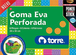ESTUCHE TORRE GOMA EVA PERFORADA 20 X 30 CM 6 UND. ( DESC. )