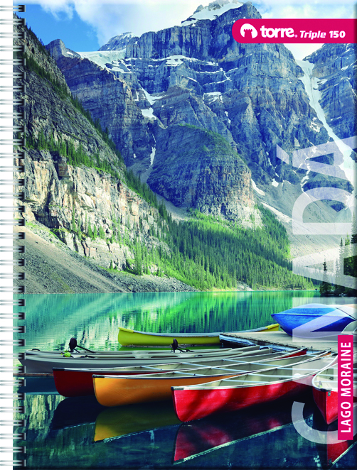 CUADERNO TORRE TRIPLE 7mm 150 Hjs PAISAJES 