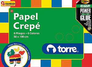 ESTUCHE TORRE PAPEL CREPE 50 x 100 6 Pliegos