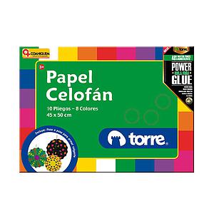 ESTUCHE TORRE PAPEL CELOFAN 45 x 50 10 Pliegos