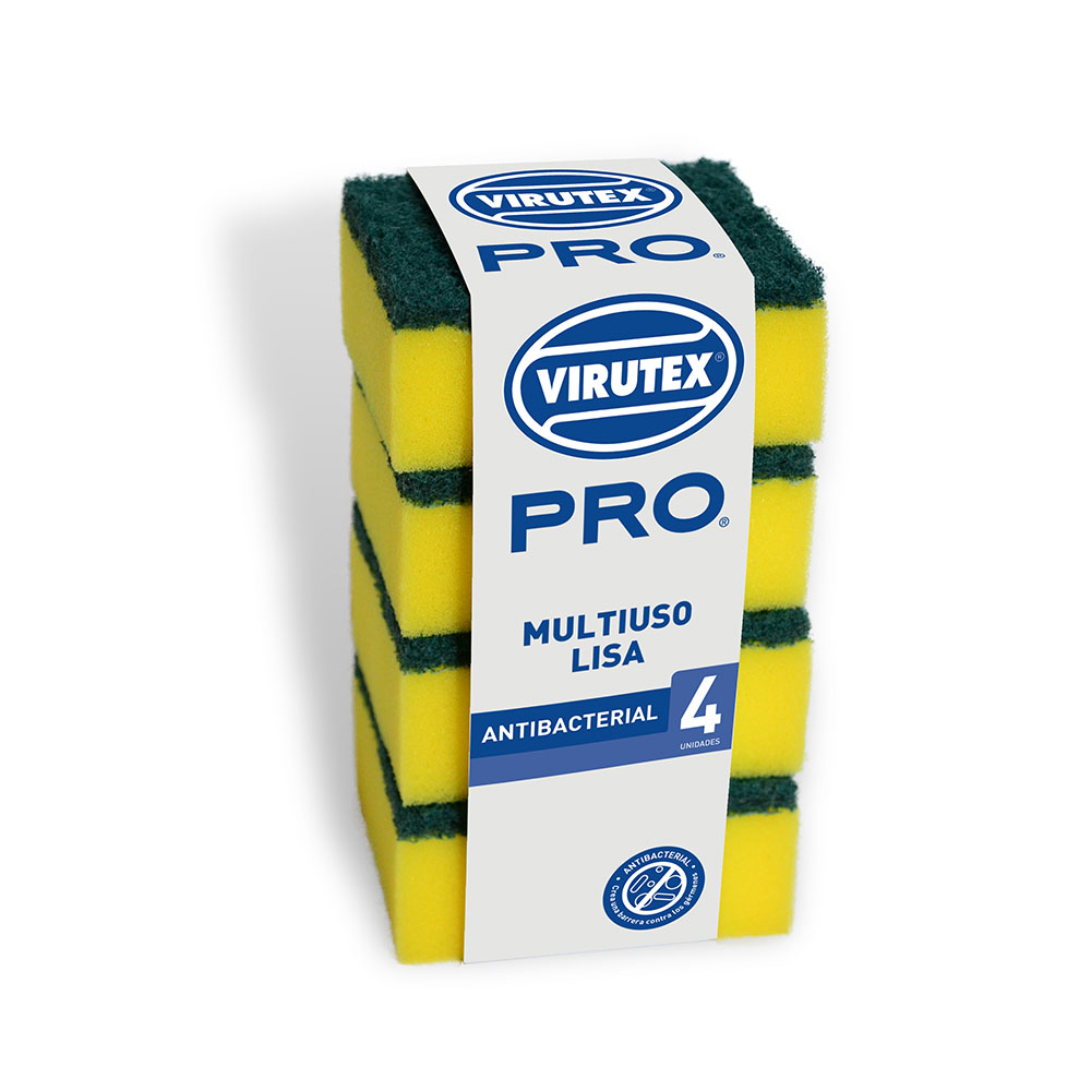 ESPONJA LISA VIRUTEX X 4 PRO ( LIC.W )