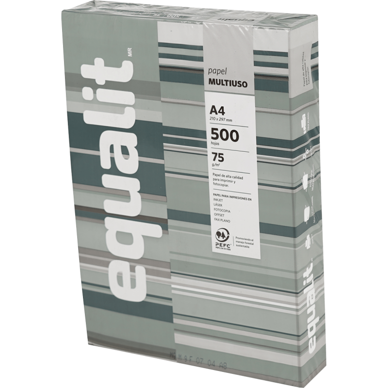 RESMA PAPEL FOTOCOPIA A4 EQUALIT 75Grs. 500Hjs.