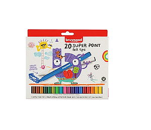 MARCADOR SUPER POINT BRUYNZEEL DE 20 COLORES ( DESC. )