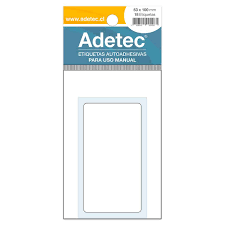 ETIQUETA BLANCA ADETEC 53 x 100