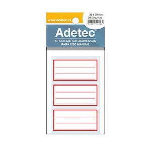 ETIQUETA ADETEC MARCO ROJO 35 x 70 mm