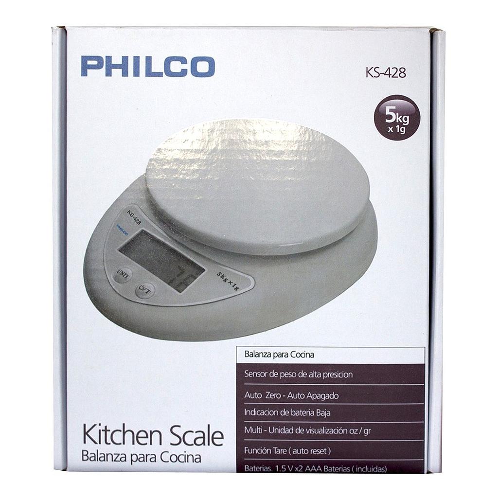 BALANZA DIGITAL PHILCO KS-428 PARA COCINA 5KG/1G