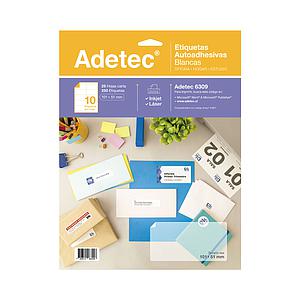ETIQUETA LASER INK-JET ADETEC 101 x 51 mm 25 Hjs